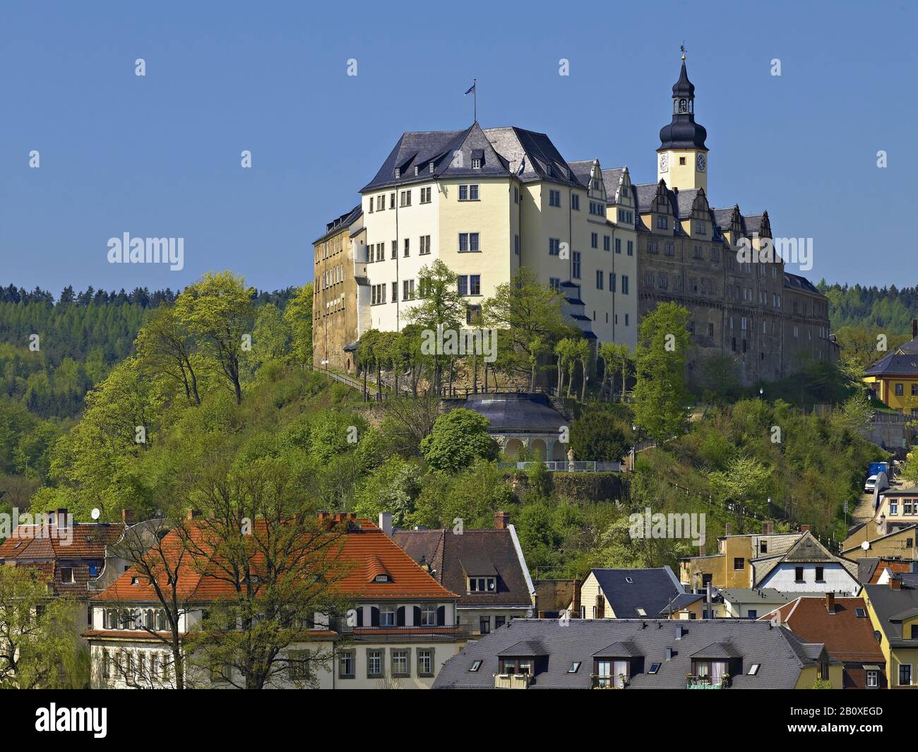 Oberburg in Greiz, Thüringen, Deutschland, Stockfoto