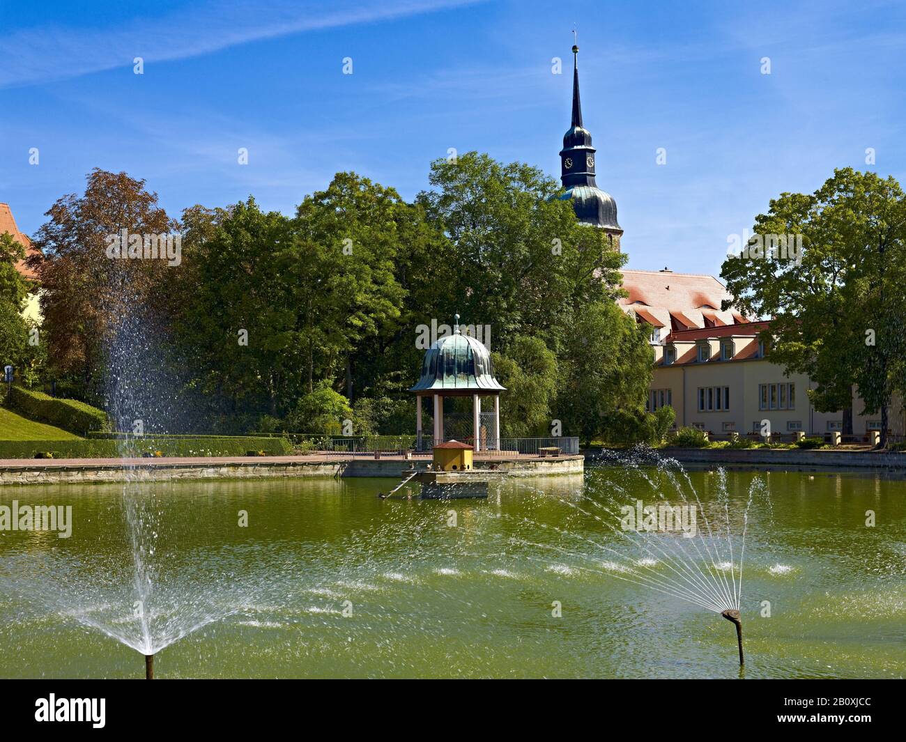 Historische Kureinrichtung in Bad Lauchstädt, Sachsen-Anhalt, Deutschland, Stockfoto