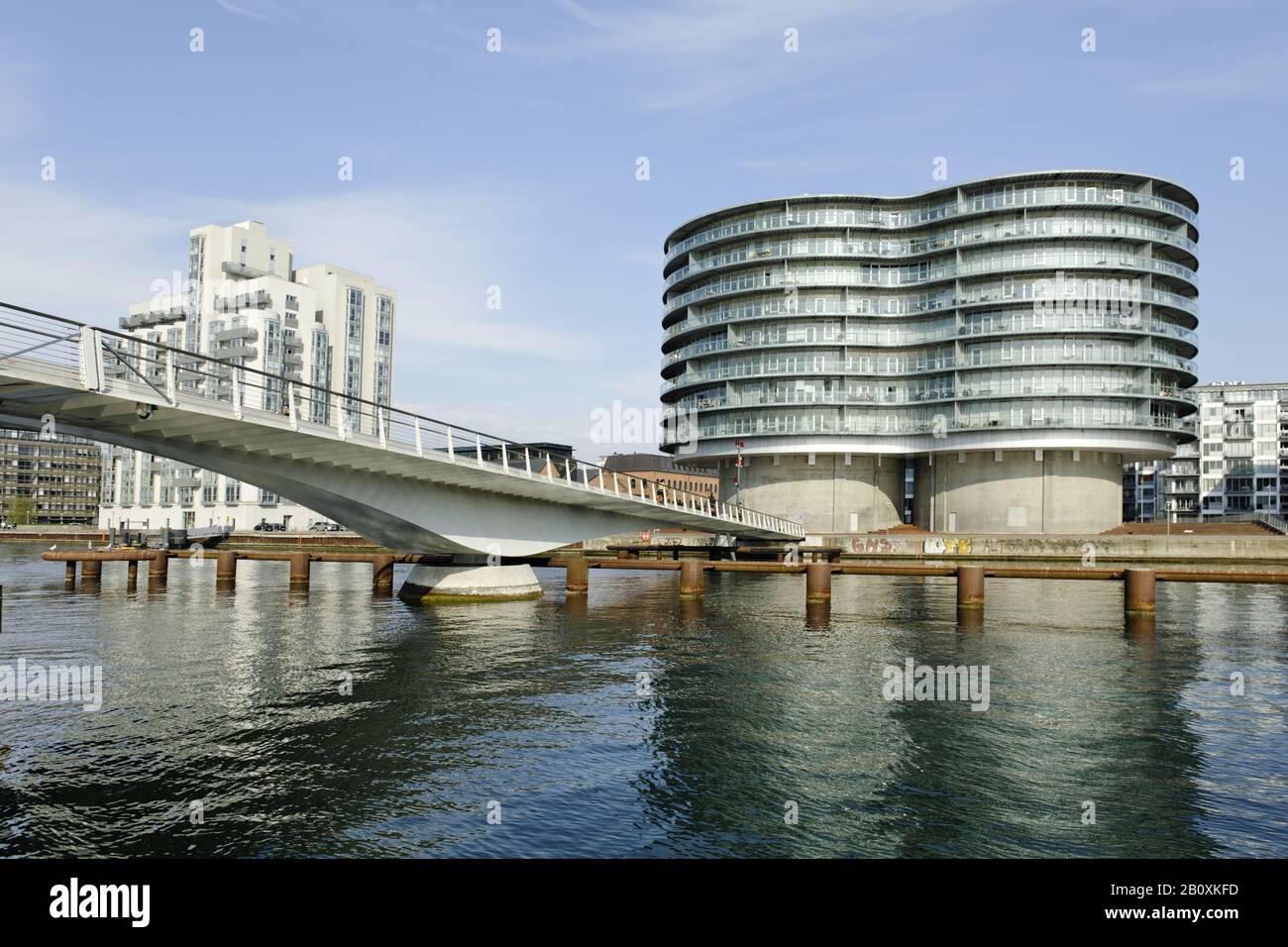 Apartments in Vesterbro, Sydhavnen, Kopenhagen, Dänemark, Stockfoto