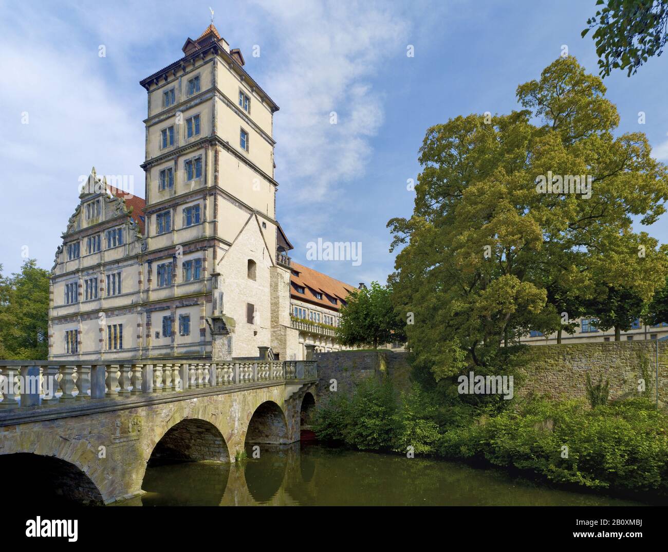 Schloss Brake bei Lemgo, Ostwestfalen-Lippe, Nordrhein-Westfalen, Deutschland, Stockfoto