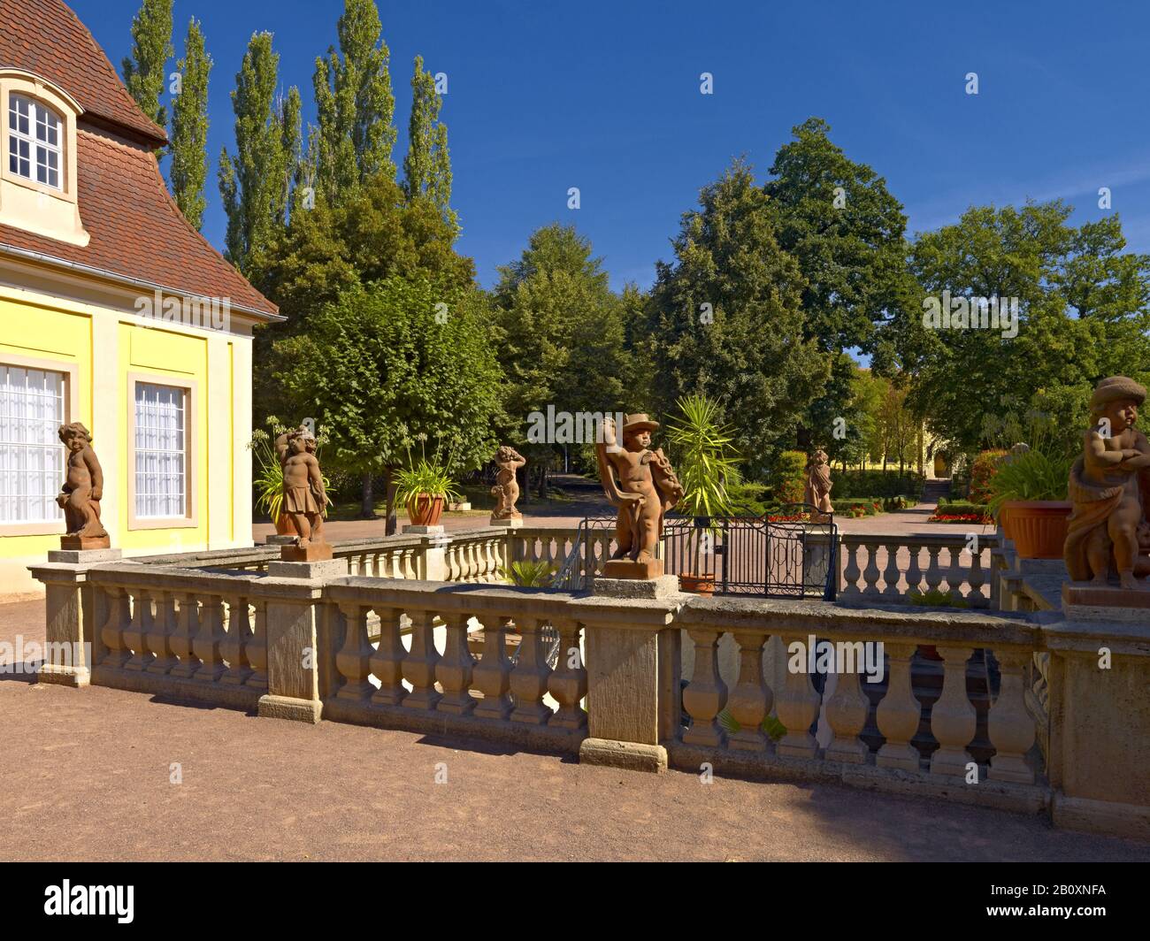 Historische Kureinrichtung in Bad Lauchstädt, Sachsen-Anhalt, Deutschland, Stockfoto