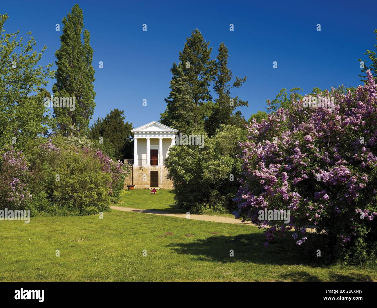 Flora-Tempel im Wörlitzer Park, Wörlitz, Sachsen-Anhalt, Deutschland, Stockfoto