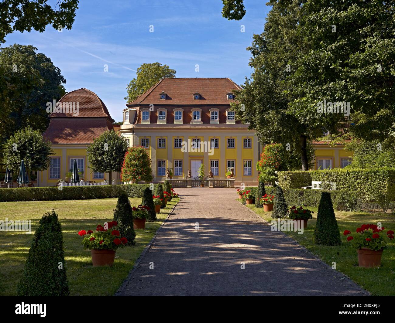 Historische Kureinrichtung in Bad Lauchstädt, Sachsen-Anhalt, Deutschland, Stockfoto