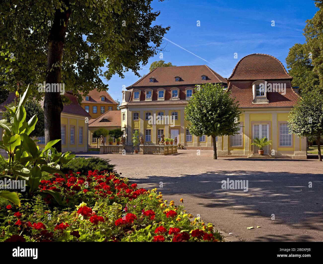 Historische Kureinrichtung in Bad Lauchstädt, Sachsen-Anhalt, Deutschland, Stockfoto