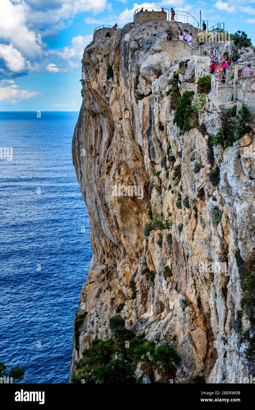 Aussichtspunkt Mirador de Colomer, Spanien, Balearen, Mallorca Stockfoto