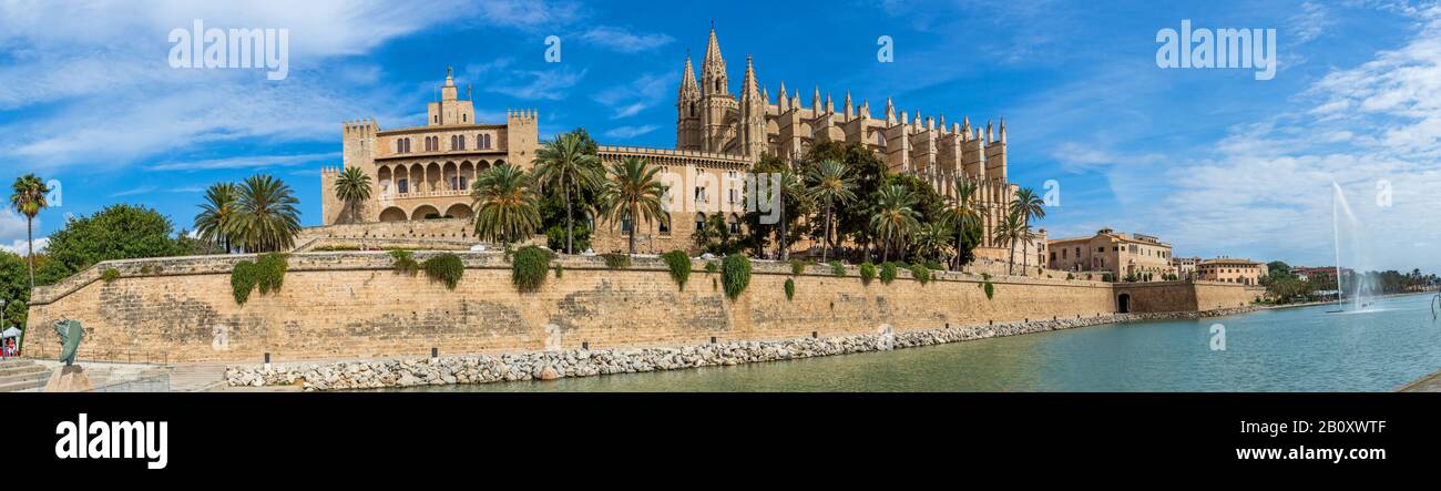 Kathedrale von Palma, Spanien, Balearen, Mallorca, Palma de Mallorca Stockfoto