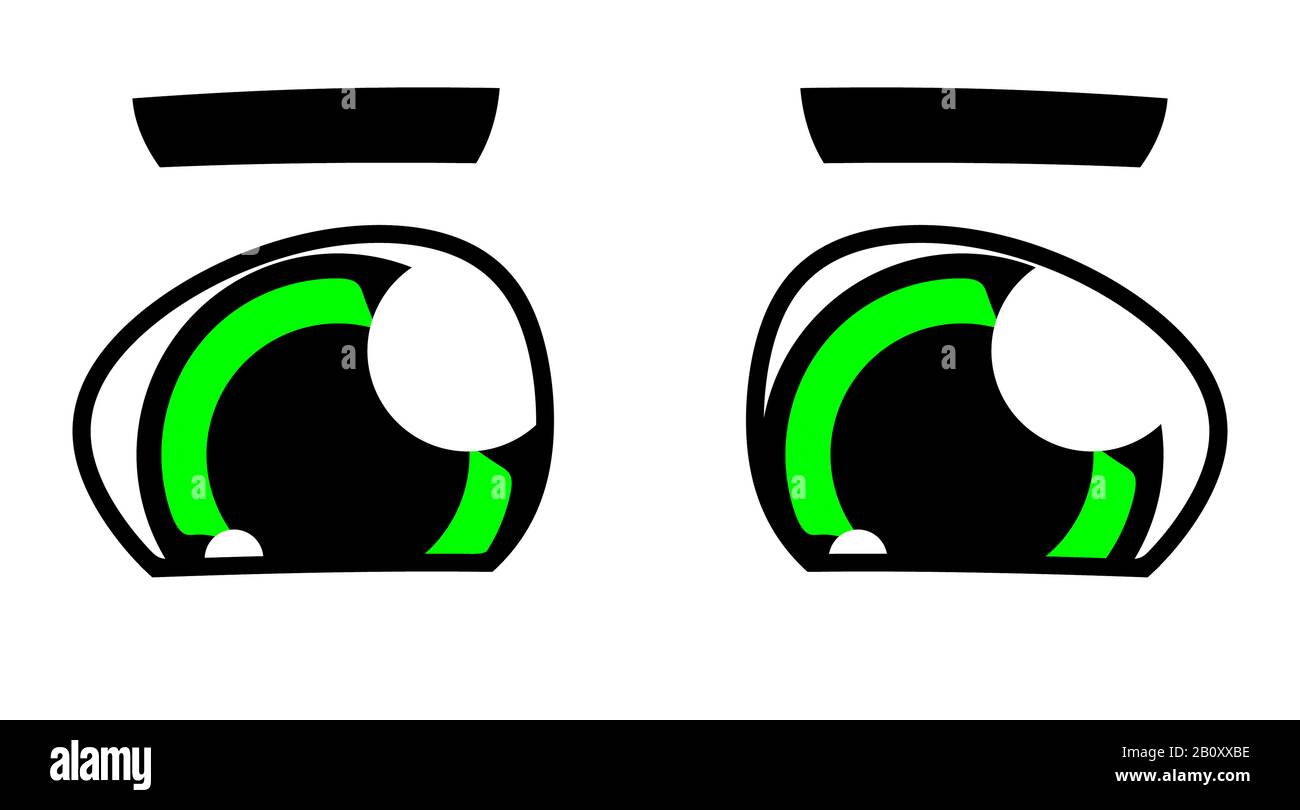 Vektordarstellung von schönen grünen Augen, Computergraphik Stockfoto