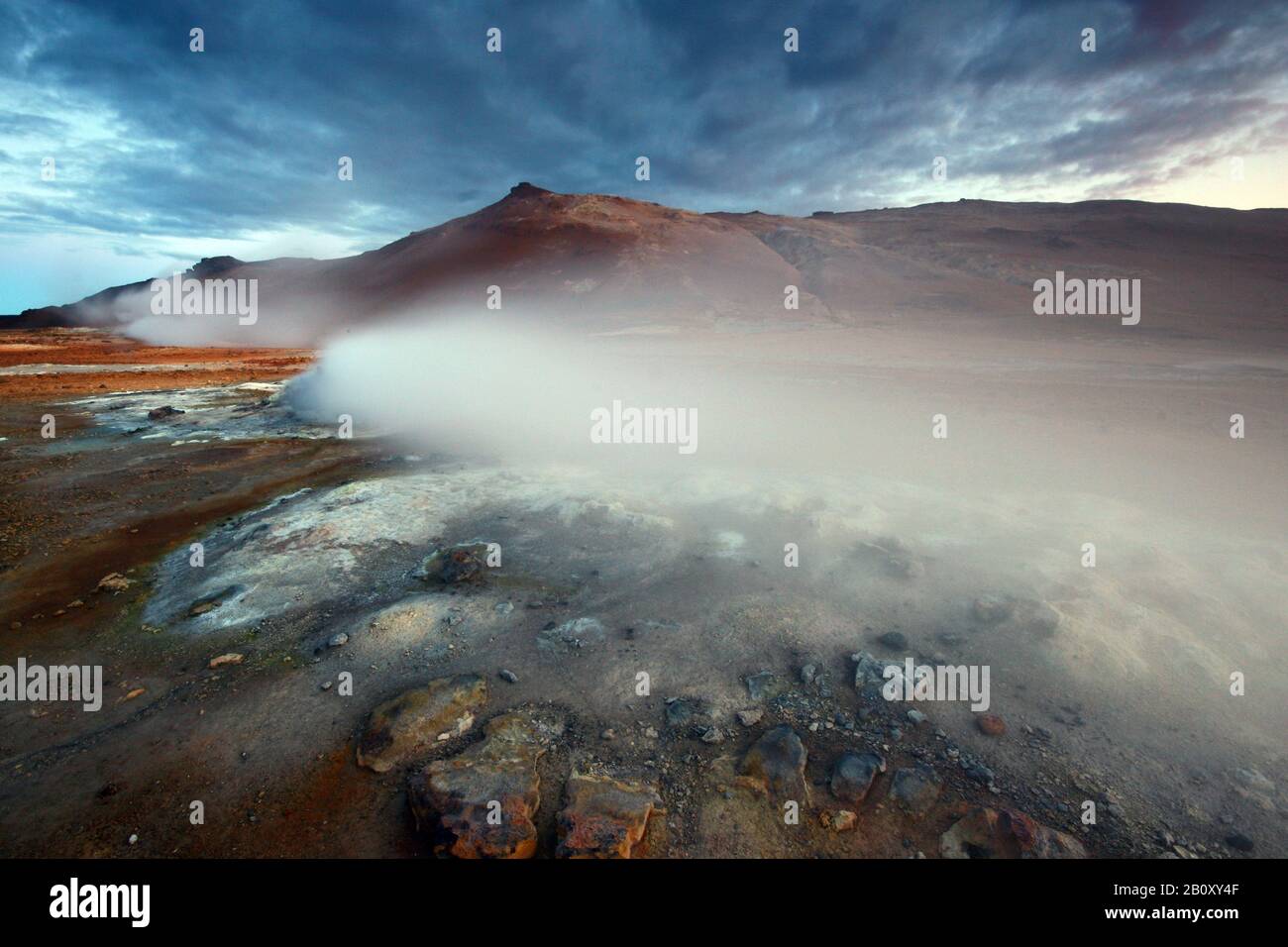 Heiße Quellen in Krafla, Island Stockfoto