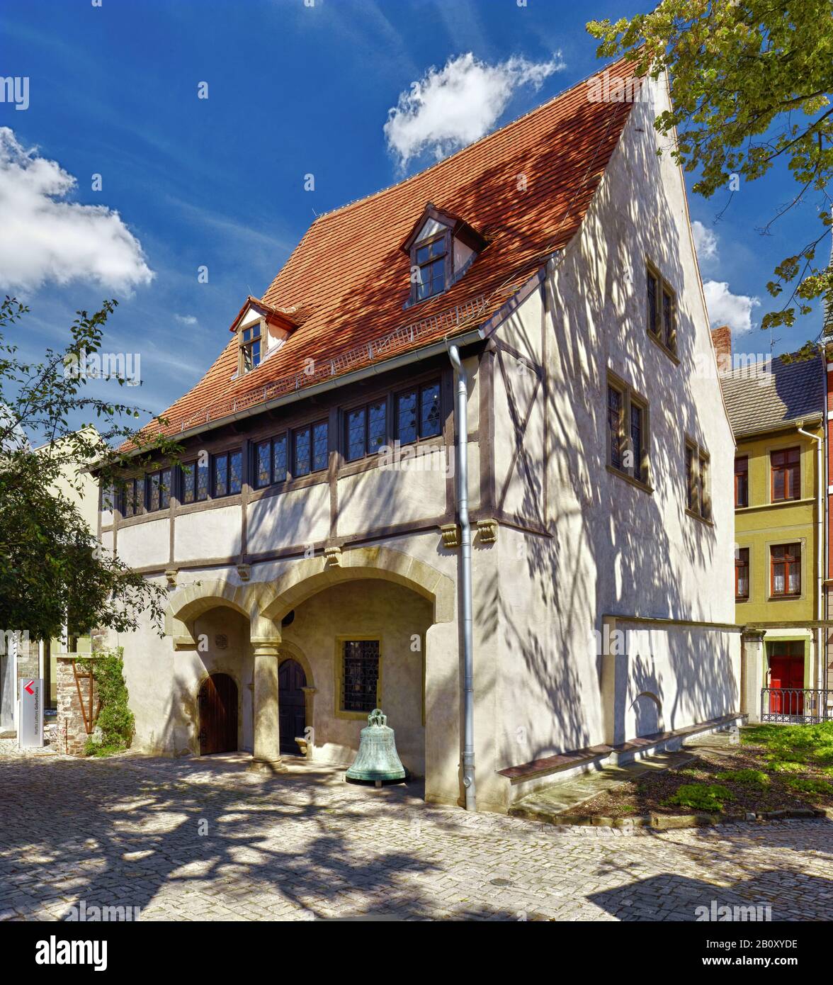 Luthers Geburtshaus in Lutherstadt Eisleben, Sachsen-Anhalt, Deutschland, Stockfoto