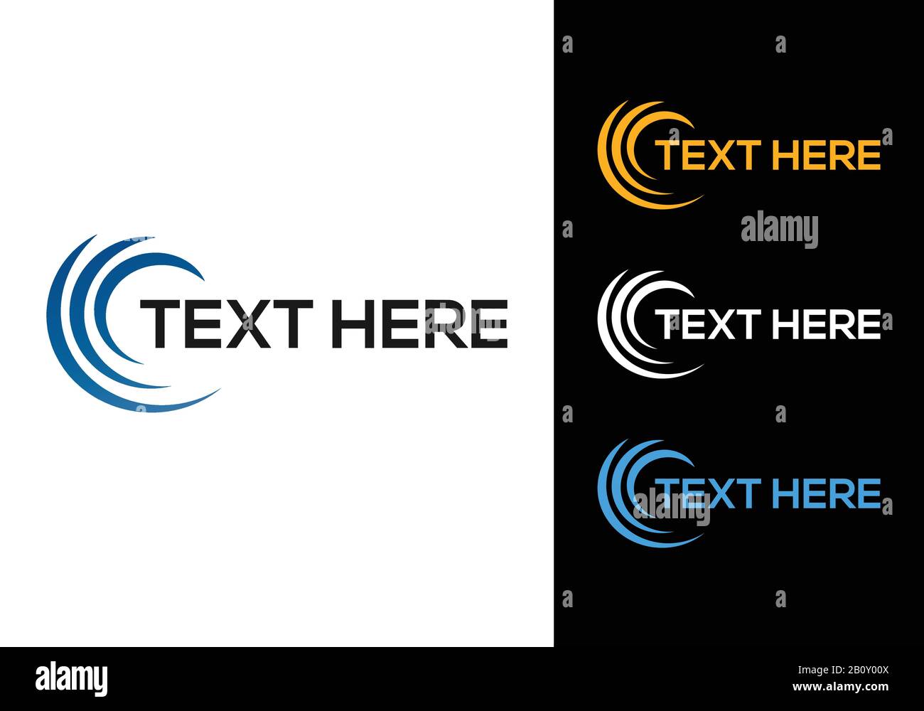 Logo im Spiraldesign. Elemente mit abstraktem Kreis-Drall-Logo Stock Vektor