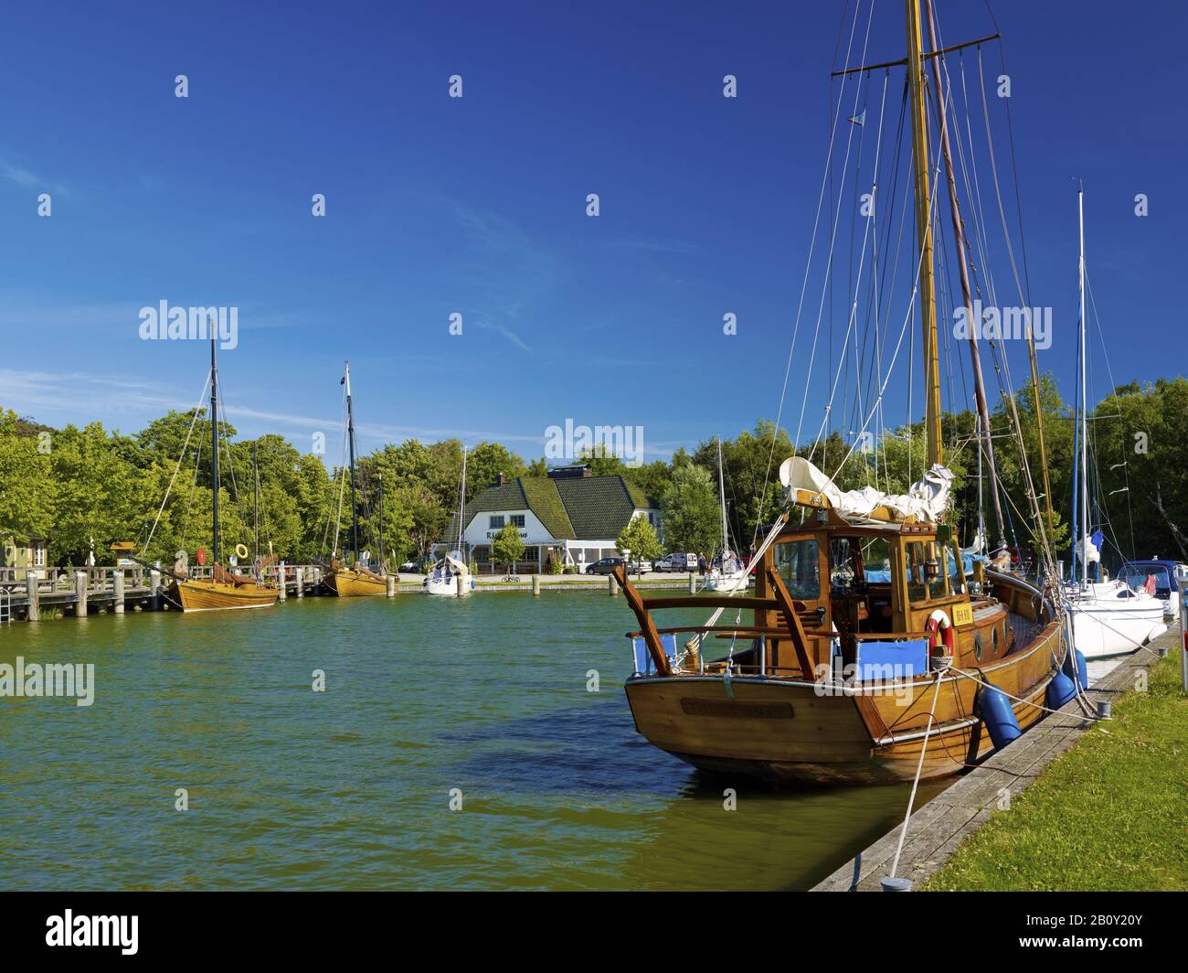 Hafen Althagen am Ahrenshop, Fischland-Darss-Zingst, Mecklenburg-Vorpommern, Deutschland, Stockfoto