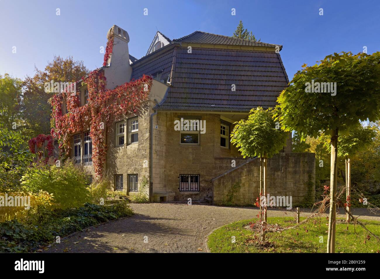 Haus hohe Pappeln, ehemaliger Wohnsitz von Henry van de Velde in Weimar, Thüringen, Deutschland Stockfoto