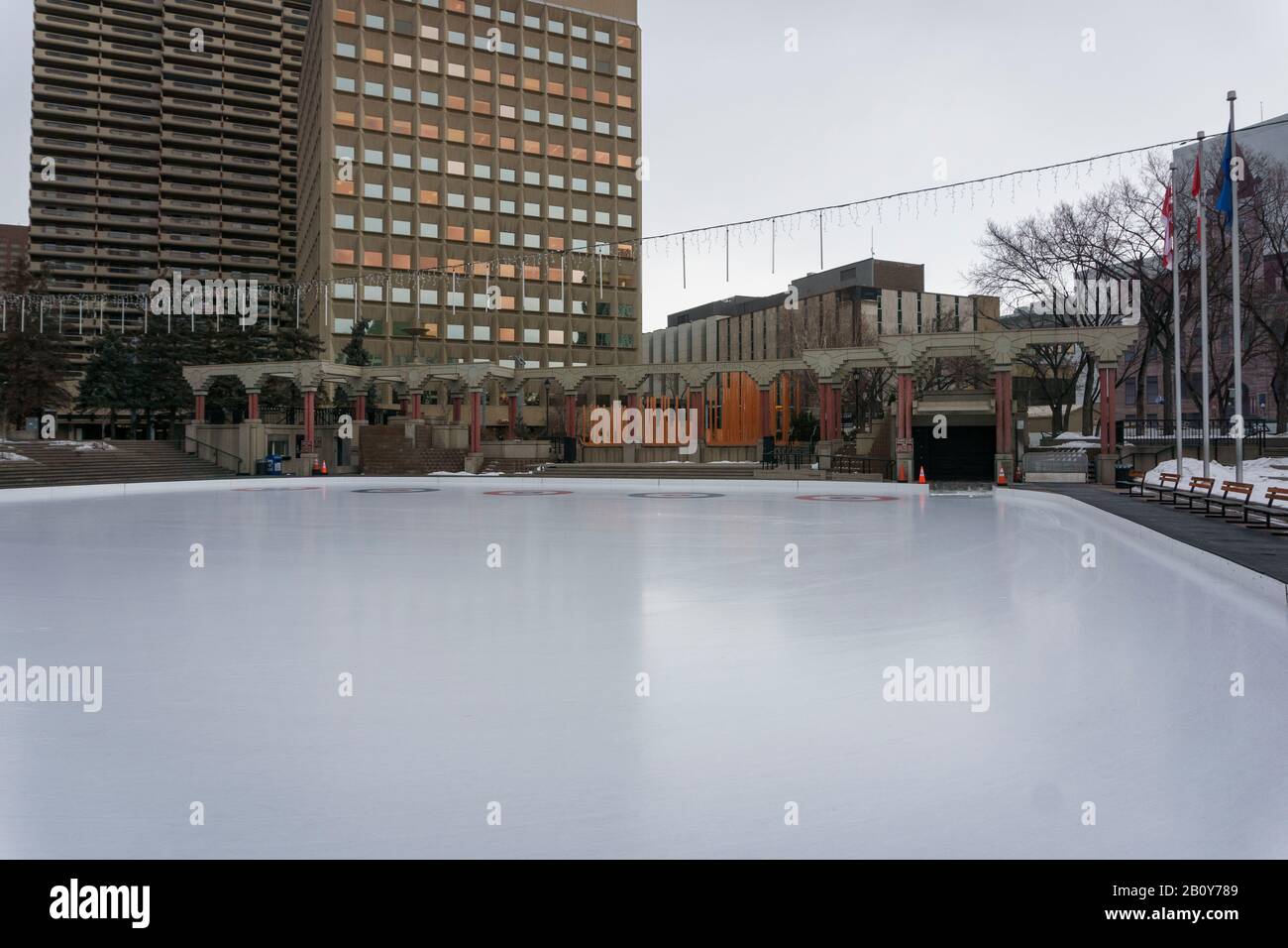 Olympic Plaza Calgary Alberta Stockfoto