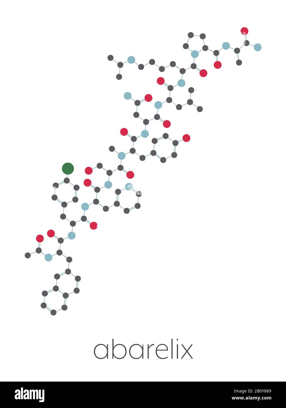 Abarelix Drug Molecule, Illustration Stockfoto