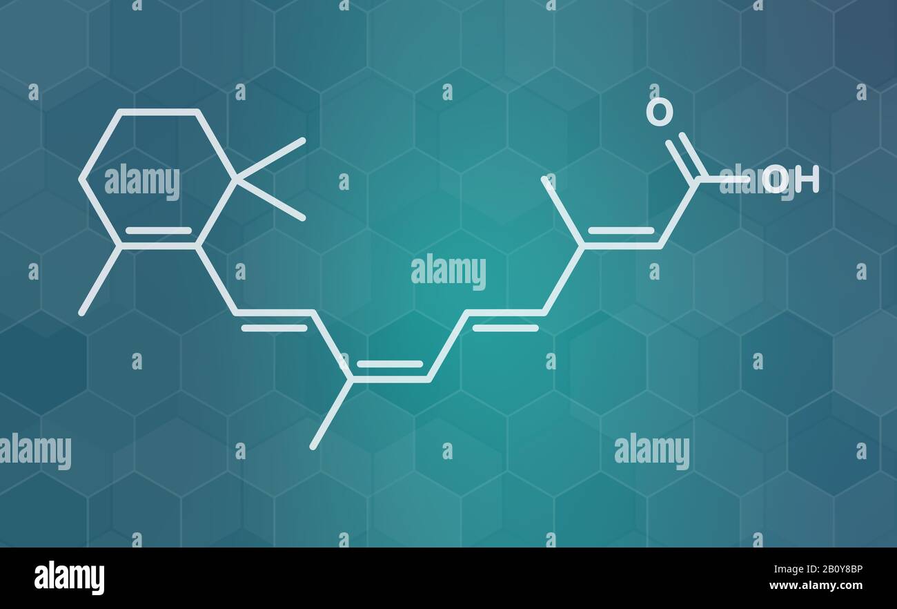 Alitretinoin-Krebs und Ekzem-Medikament, Abbildung Stockfoto
