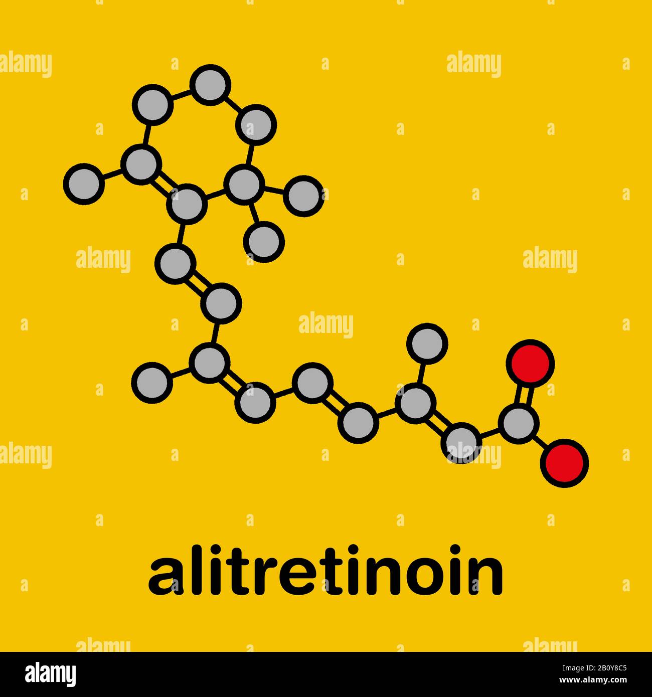 Alitretinoin-Krebs und Ekzem-Medikament, Abbildung Stockfoto