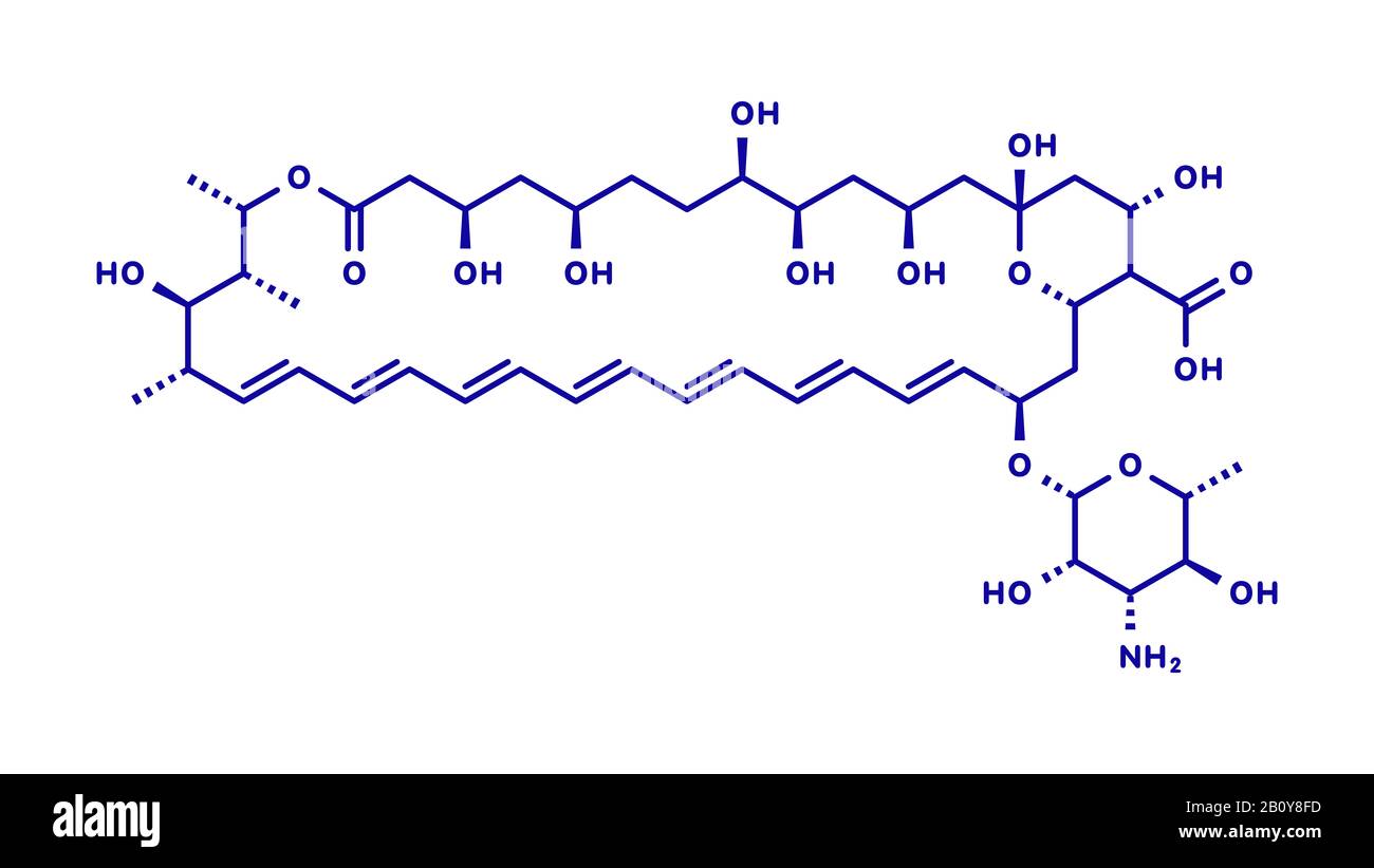 Amphotericin B-Antimykotikum, Abbildung Stockfoto