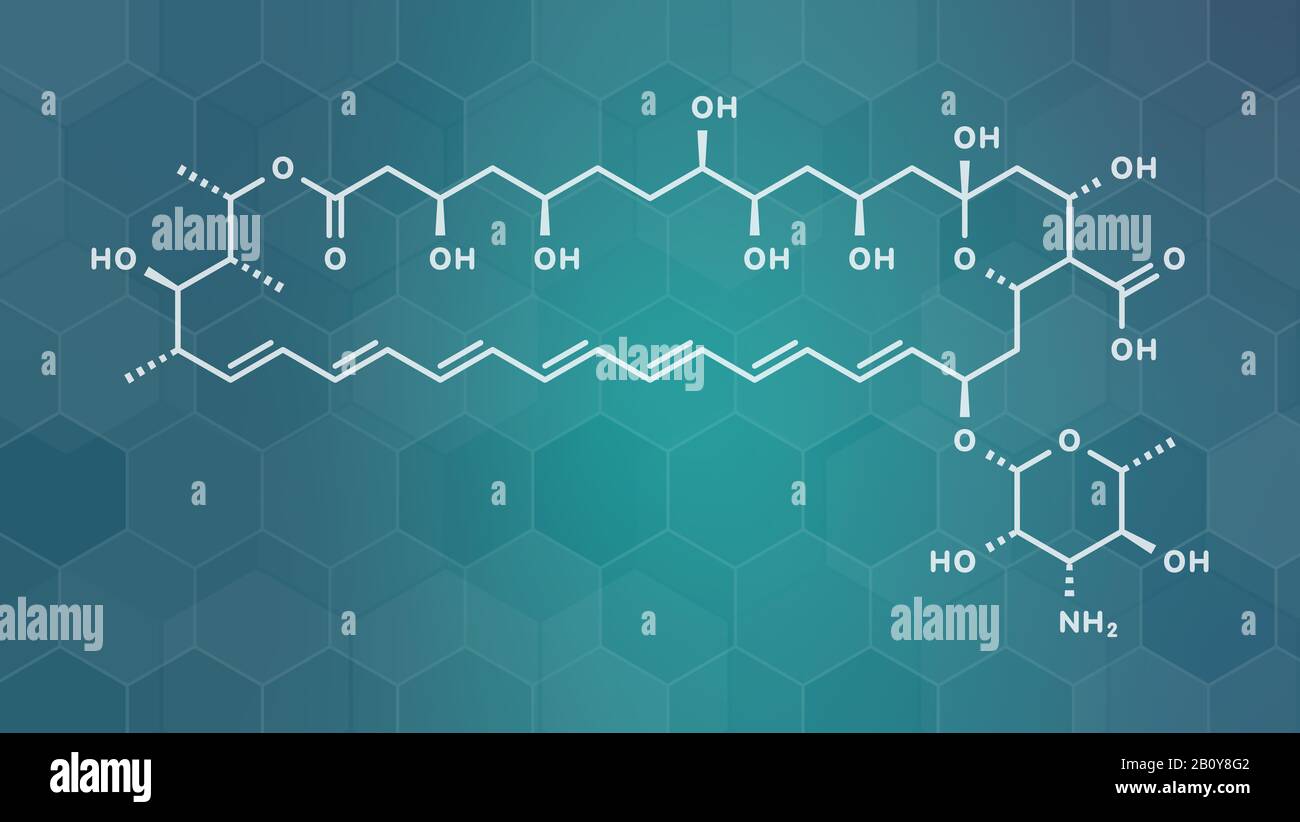 Amphotericin B-Antimykotikum, Abbildung Stockfoto