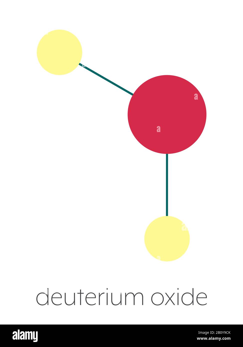Deuteriumoxid schweres Wassermolekül, Abbildung Stockfoto