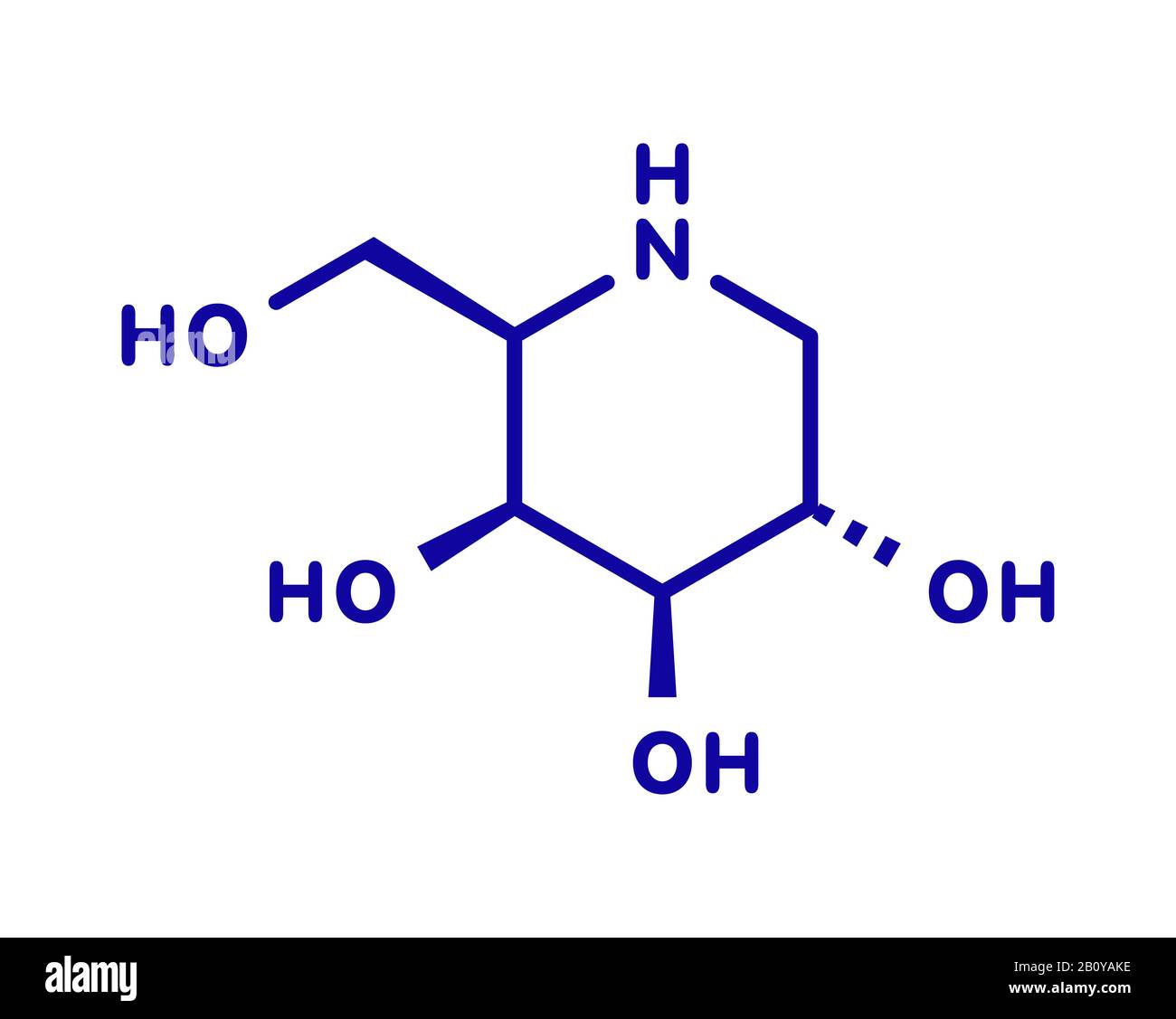 Migalastat Fabry Disease Drug Molecule, Illustration Stockfoto