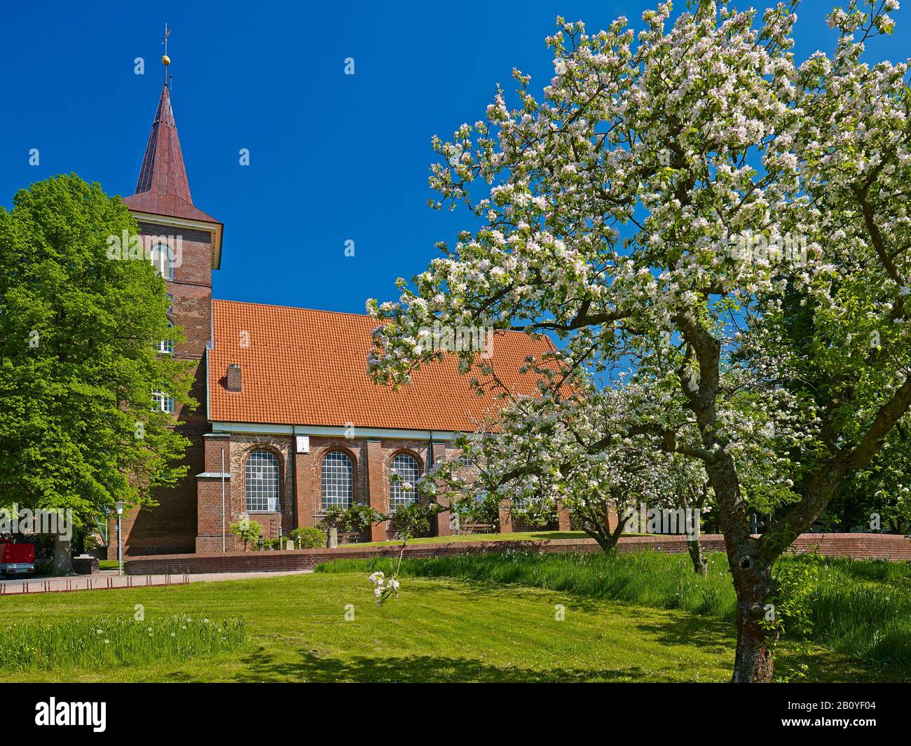 St. Pankratiuskirche in Neuenfelde-Altes-Land, Hansestadt Hamburg, Deutschland, Stockfoto