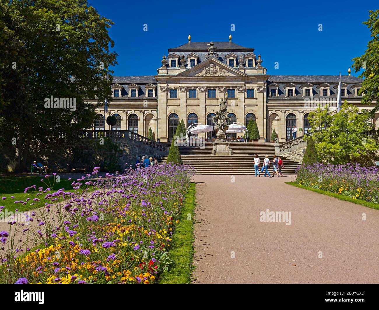 Schlossgarten mit Orangerie in Fulda, Hessen, Deutschland, Stockfoto