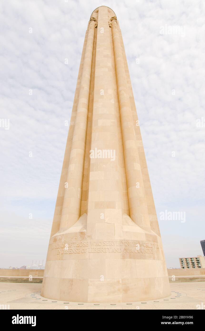 Liberty Memorial Tower im National World war I WWI Museum and Memorial in Kansas City, MO Stockfoto