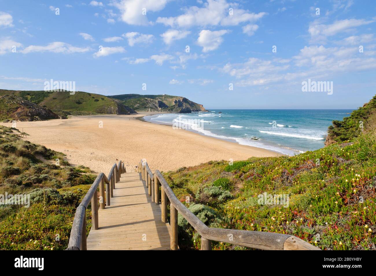 Strand von Amado, Carrapateira, Algarve, Portugal, Stockfoto