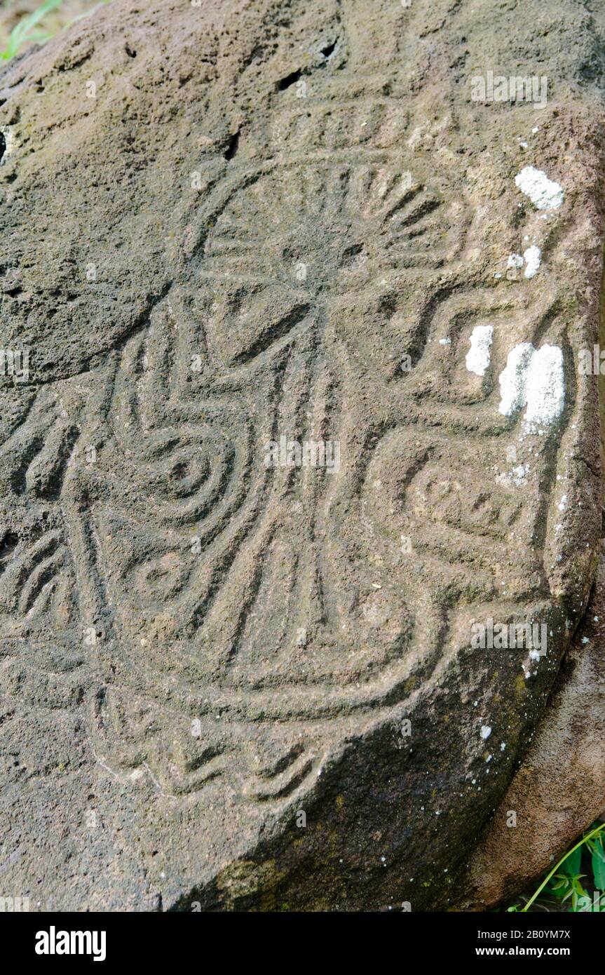 Petroglyphen, Ometepe, Nicaragua, Mittelamerika, Stockfoto