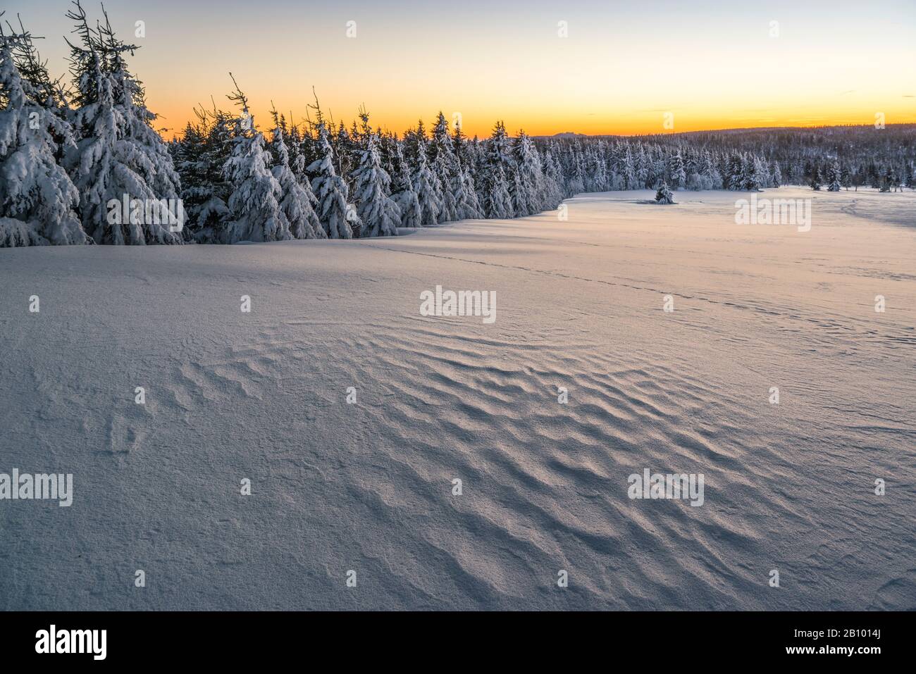 Klinovec, Karlsbader Region, Erzgebirge, Tschechien Stockfoto