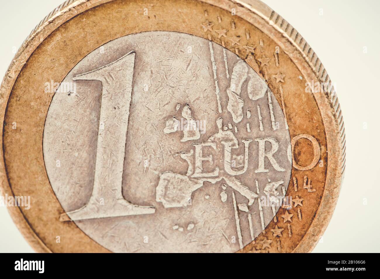 ein-Euro-Münze Stockfoto