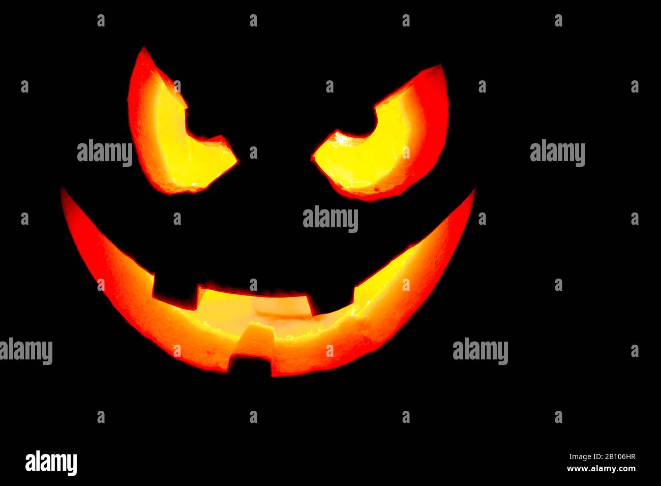Halloween Kürbis-Gesicht Stockfoto