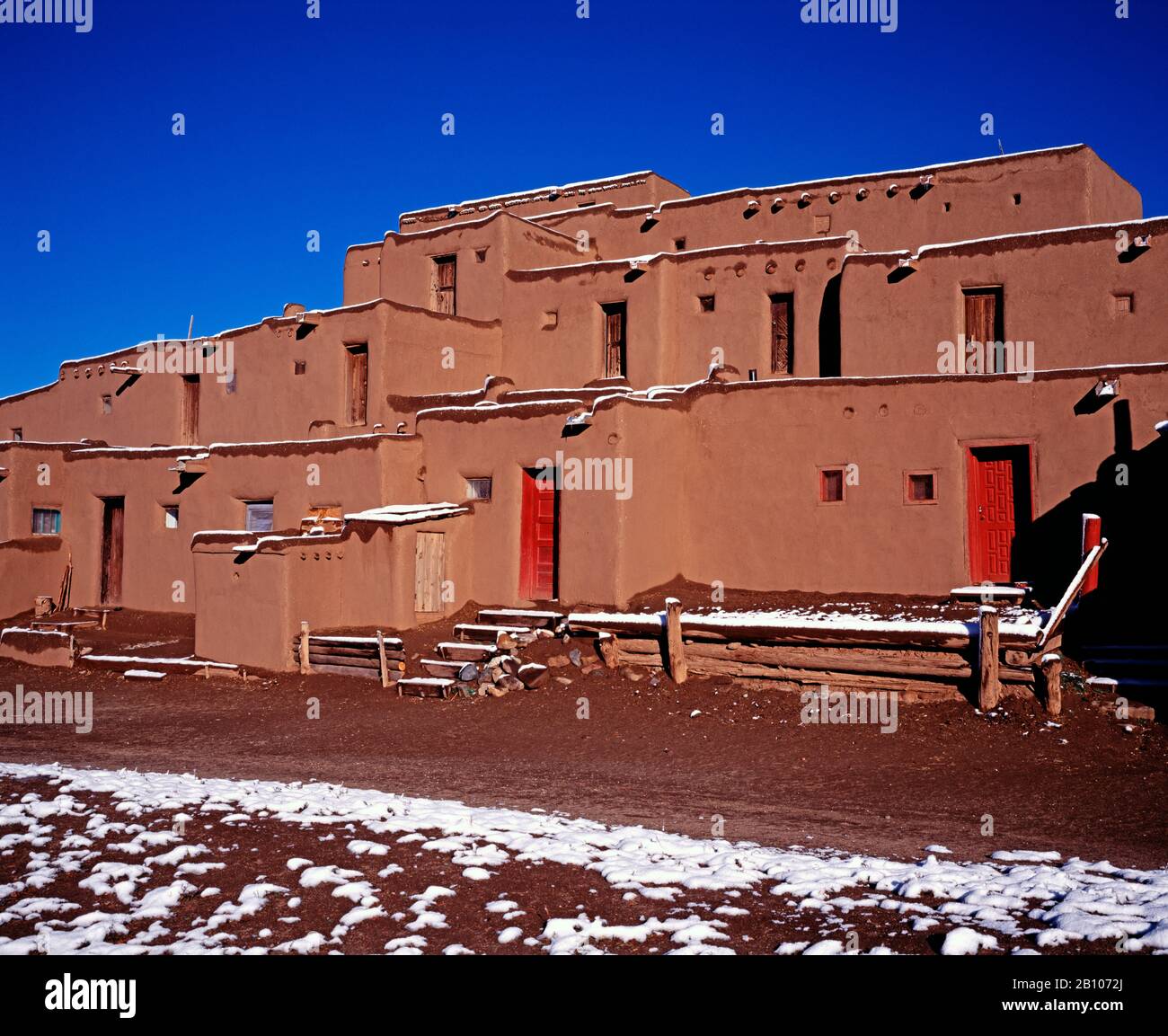 Taos Pueblo, Taos, Vereinigte Staaten Stockfoto