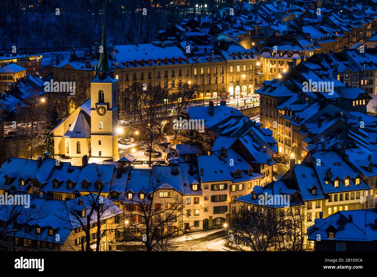 Nydeggkirche in der Altstadt von Bern, Bern, Schweiz Stockfoto