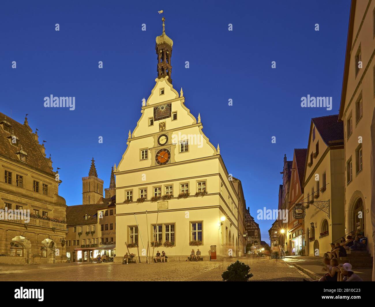 Ratstrinkstube am Marktplatz, Rothenburg ob der Tauber, Mittelfranken, Bayern, Deutschland Stockfoto
