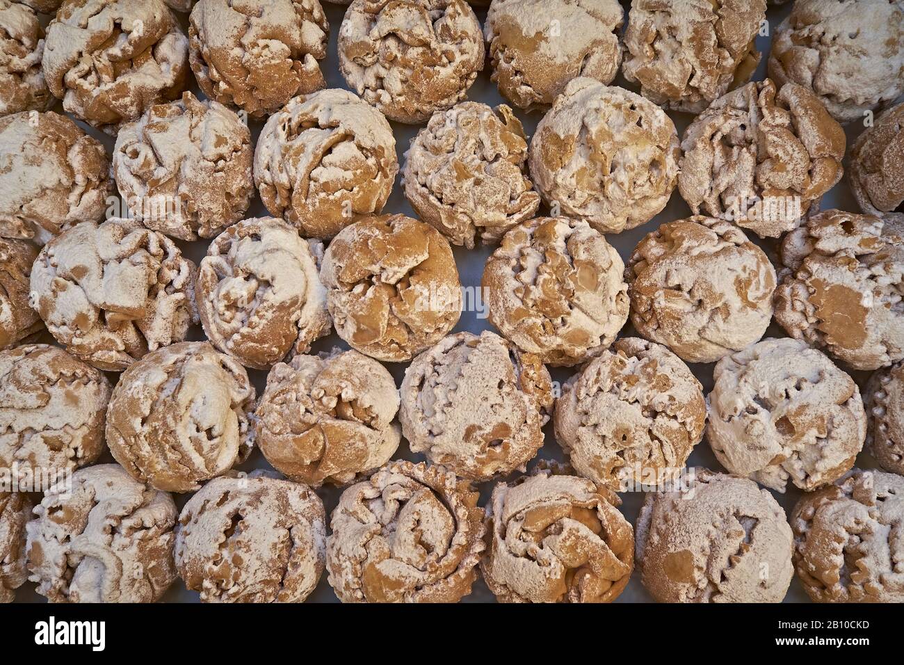 Schneeballen, ein spezielles Gebäck aus Rothenburg ob der Tauber, Bayern, Deutschland Stockfoto