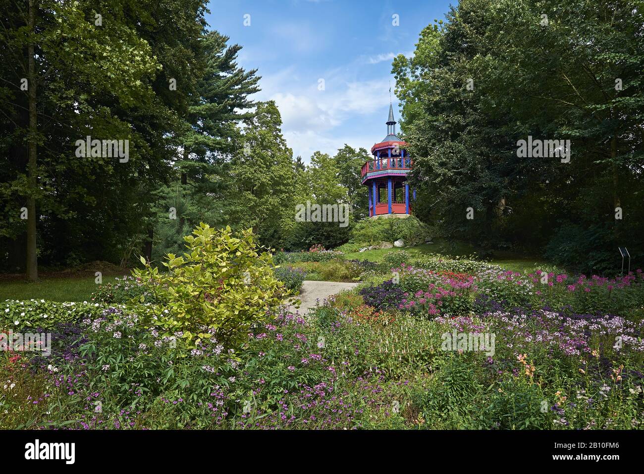 Thomas Pavillon im Bürgerpark Hof (Saale), Oberfranken, Bayern, Deutschland Stockfoto