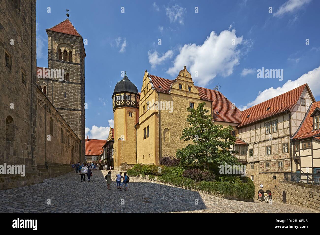 Auf dem Burghügel in Quedlinburg, Sachsen-Anhalt, Deutschland Stockfoto