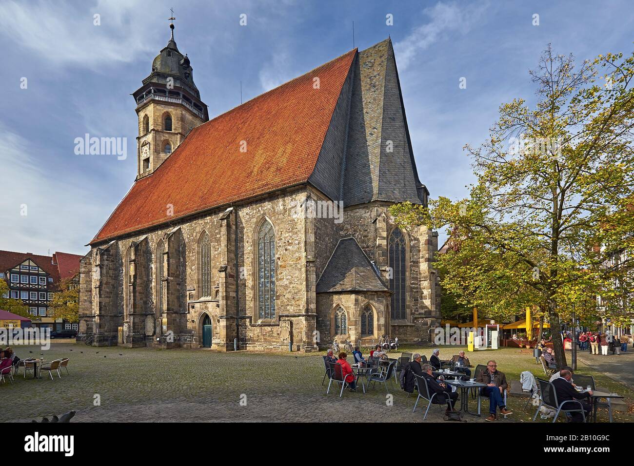 Blasiuskirche am Kirchplatz in der Altstadt, Hann. Münden, Niedersachsen, Deutschland Stockfoto