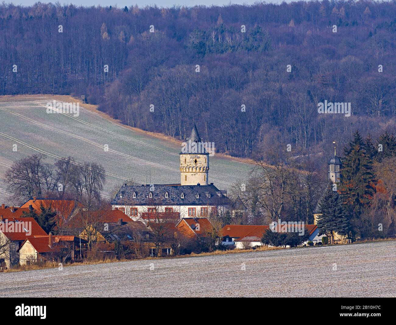 Schloss Oelber auf weißen Wegen, Gemeinde Baddeckestedt, Wolfenbütteler, Niedersachsen, Deutschland Stockfoto