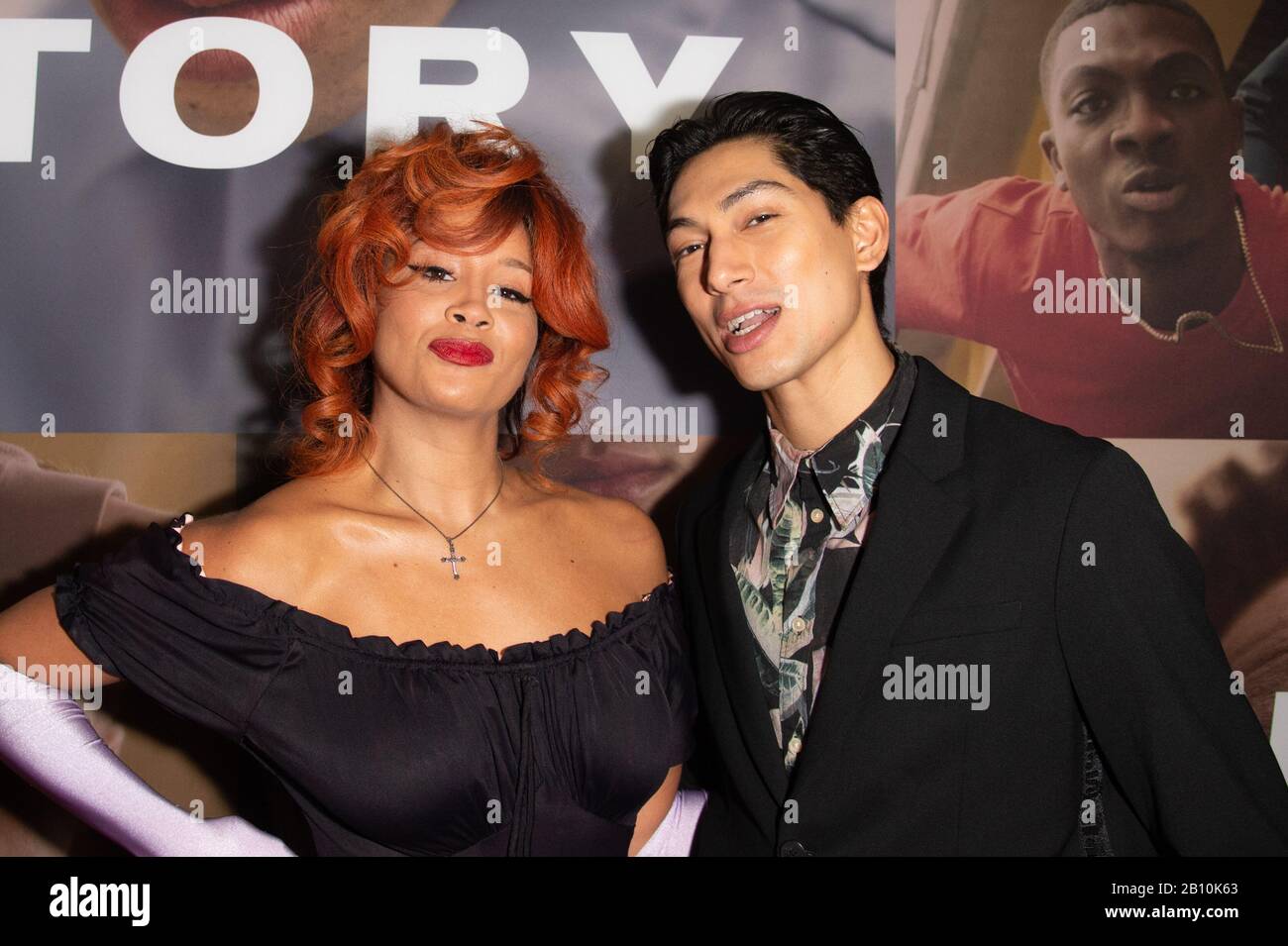 New York, Vereinigte Staaten. Februar 2020. Jillian Hervey und Astro Raw besuchen die Eröffnungsnacht der "West Side Story" am Broadway im Broadway Theatre in New York City. Credit: Sopa Images Limited/Alamy Live News Stockfoto