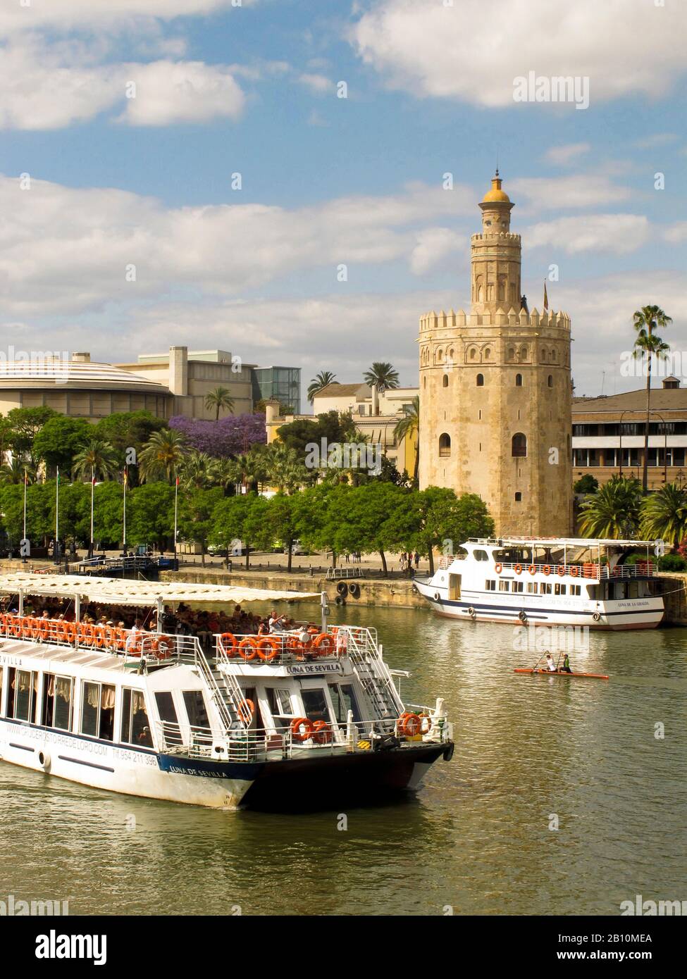 Torre del Oro und Guadalquivir. Sevilla. Andalusien. Spanien Stockfoto