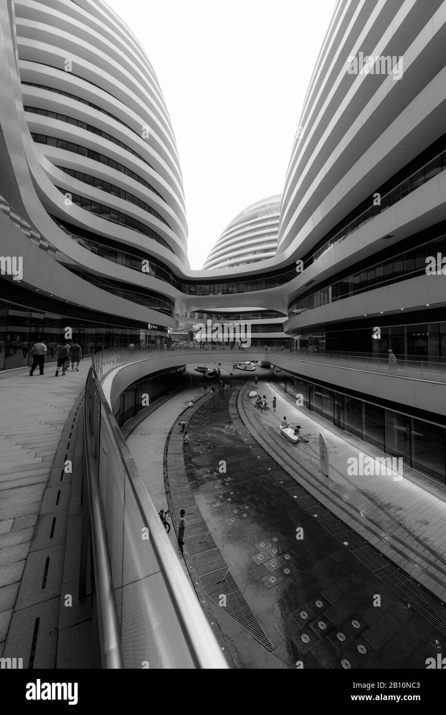 Moderne Architektur in Peking von der englischen Architektin Zaha Hadid, China Stockfoto