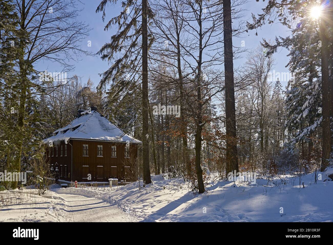 Jagdhaus Gabelbach bei Ilmenau, Thüringen, Deutschland Stockfoto