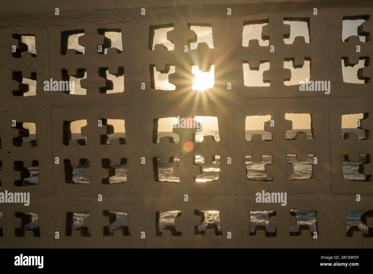 Wand vor Sonnenuntergang, Punta del Hidalgo, Tena, Spanien Stockfoto