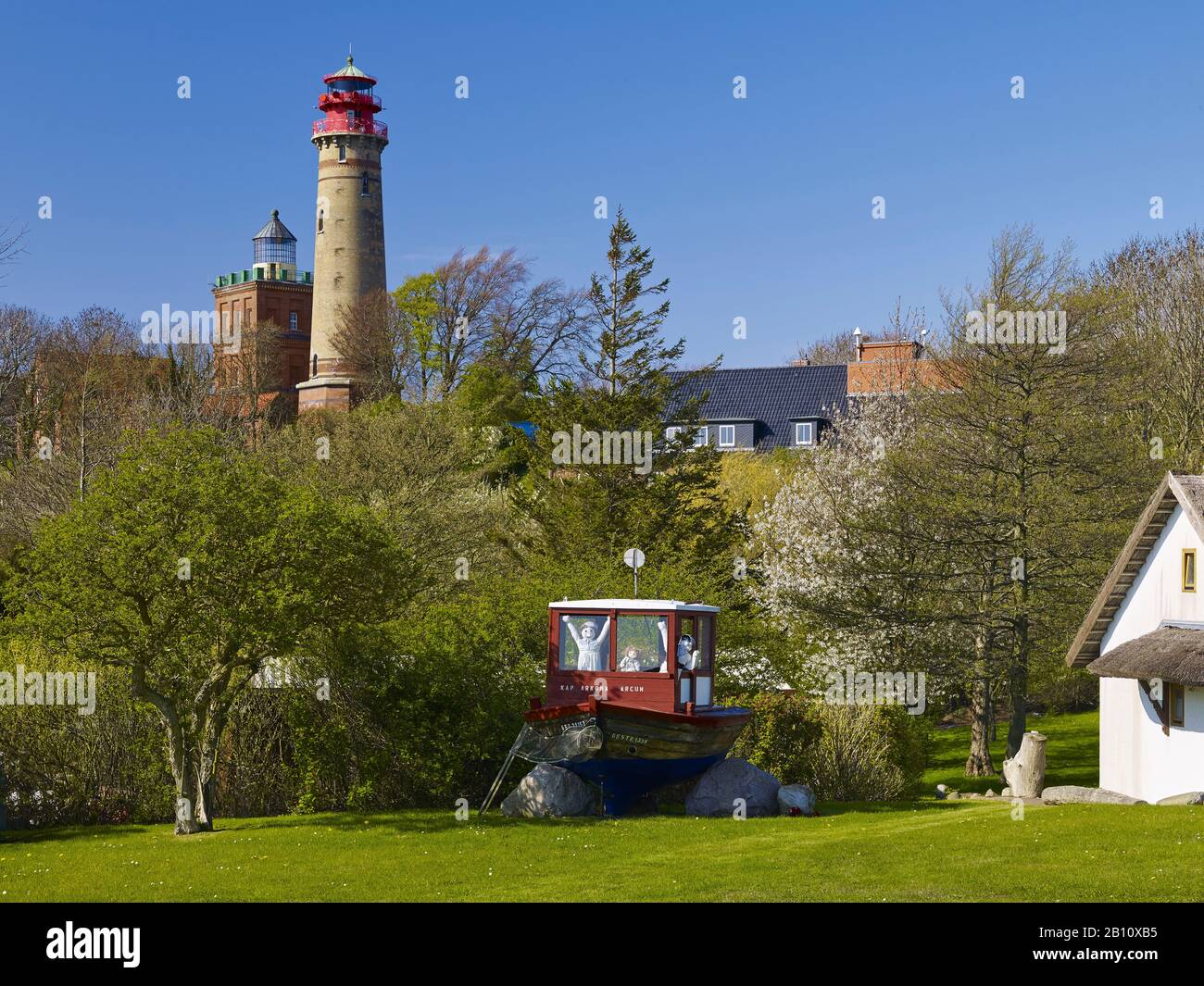Alter und neuer Leuchtturm am Kap Arkona, Rügen, Mecklenburg-Vorpommern, Deutschland Stockfoto