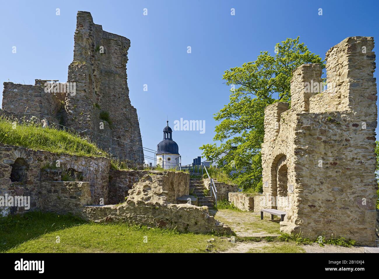 Schloss Frauenstein in Frauenstein, Erzgebirge, Sachsen, Deutschland Stockfoto