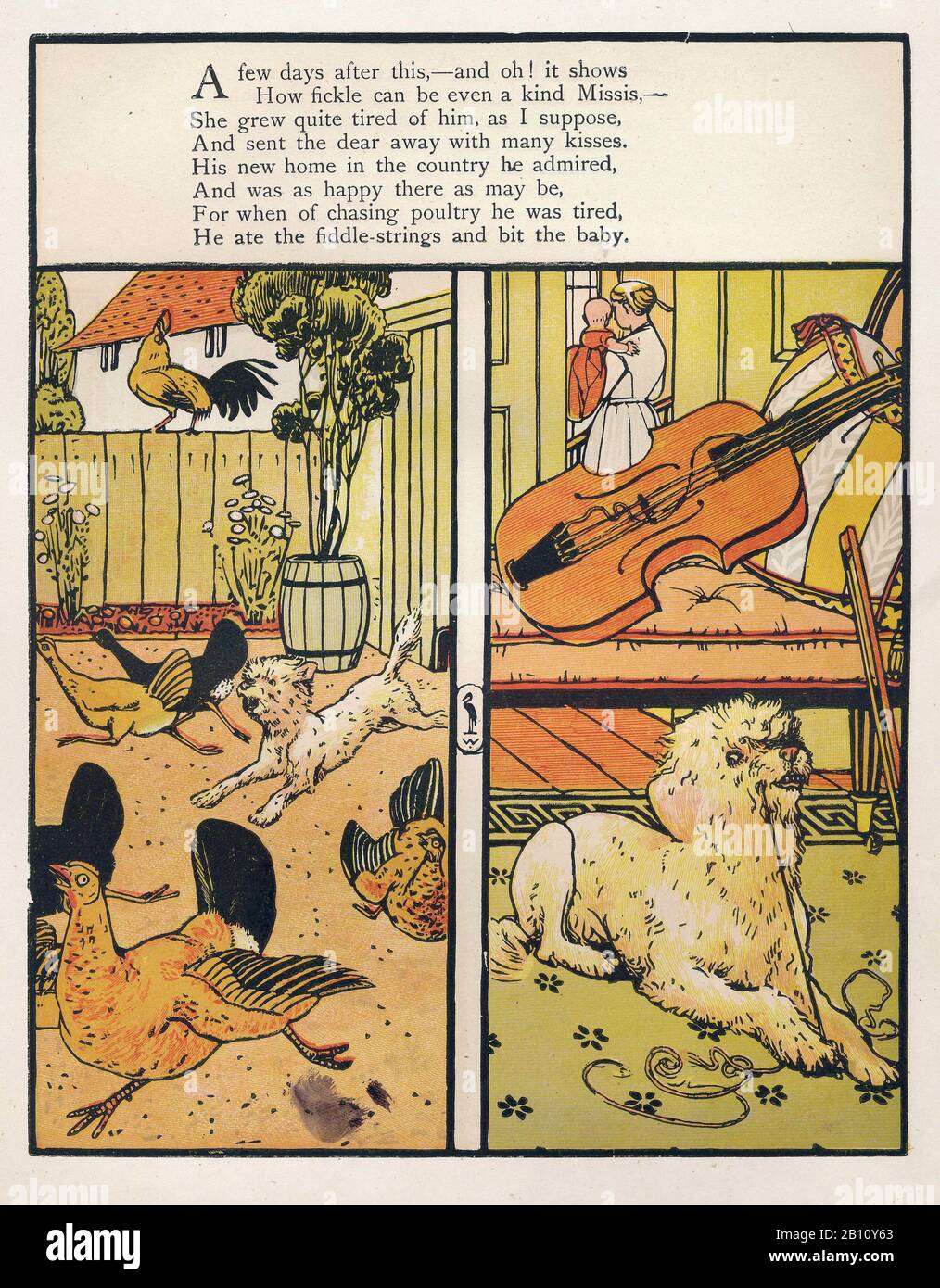 Abenteuer von Puffy, Bilderbuch - 1874 - Illustration von Walter Cane (219-299) Stockfoto