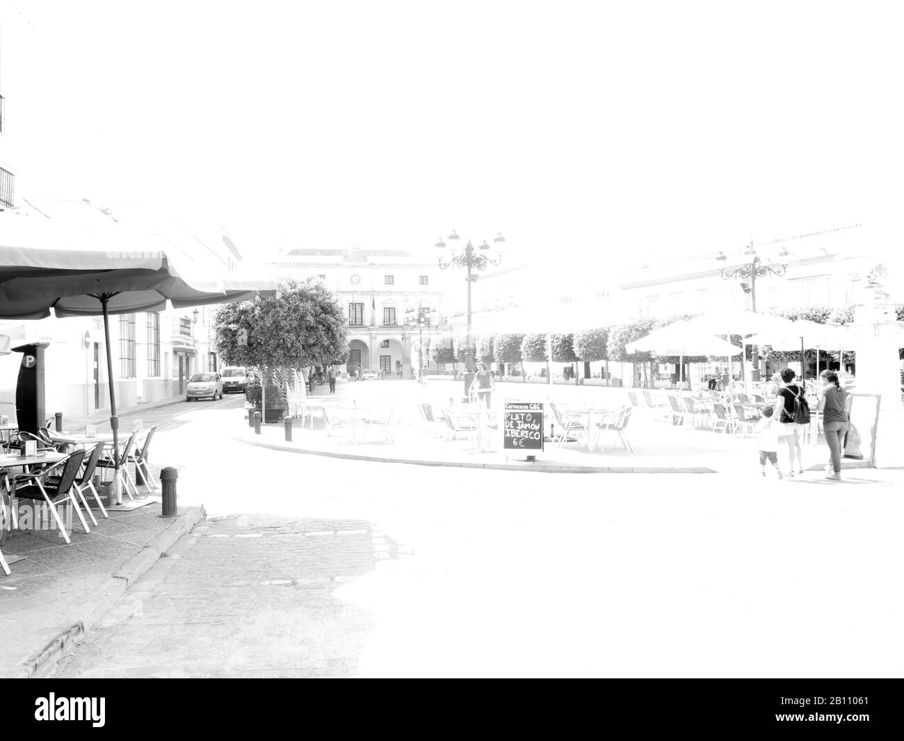 Plaza Spanien oder Alameda. Medina Sidonia. Cadiz. Andalusien. Spanien Stockfoto