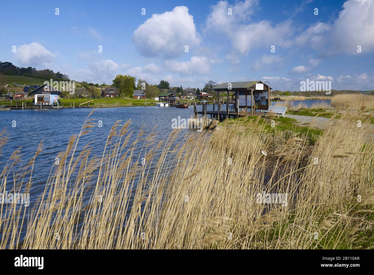 Ruderfähre bei Moritzdorf, Halbinsel Mönchgut, Rügen, Mecklenburg-Vorpommern, Deutschland Stockfoto